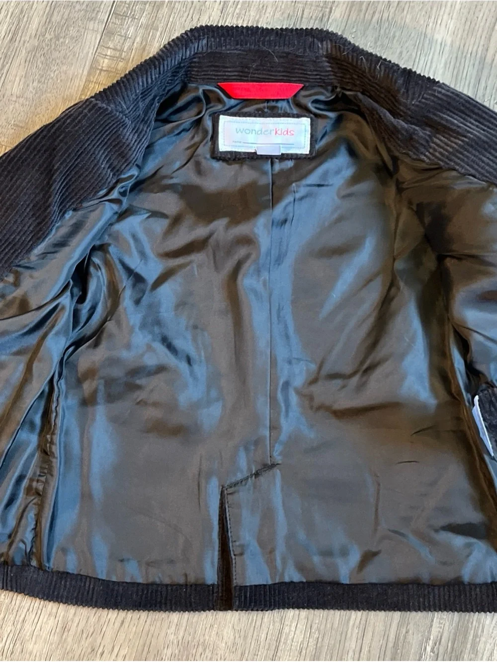 Wonderkids Black Corduroy Blazer Jacket for Kids 12 months